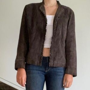vintage suede leather jacket